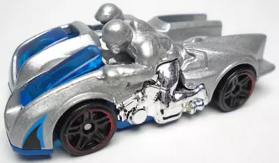 2015 Hot Wheels Side Ripper Silver & Blue 2 3/8  Diecast Motorcycle Side Cars • $10.99