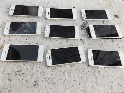 Lot Of 9 Locked Apple IPhones 5 A1429 For Parts And / Or Repair • $9