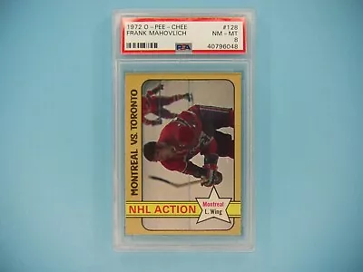 1972/73 O-pee-chee Nhl Hockey Card #128 Frank Mahovlich Ia Psa 8 Nm/mt 72/73 Opc • $129.99