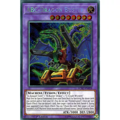 ABC-Dragon Buster LCKC-EN059 Yu-Gi-Oh! Card Secret Rare 1st Edition • £2.95