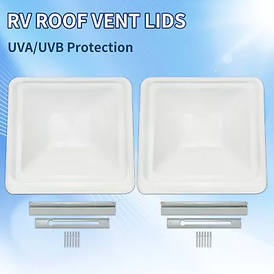 2 Pack White 14  X 14  Replacement Roof Vent Cover Camper RV Trailer Ventline • $20.80