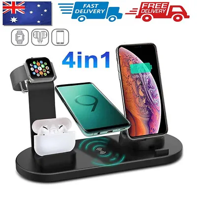 $22.76 • Buy 4 In 1 Wireless Charger Dock Charging Station For Apple Watch IPhone 14 13 12 11