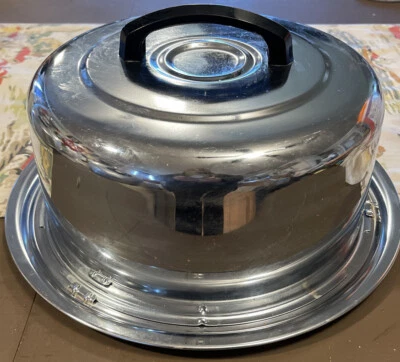 $16.70 • Buy Vintage The Everedy Company Locking Cake Carrier Keeper Stainless Steel USA