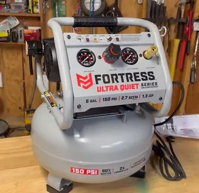 6 Gallon Air Compressor Portable Ultra Quiet 66 DBA 150 PSI Oil Free Compressor • $359.99