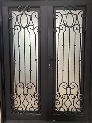 Wrought Iron Double Entry Door 61  X 96  Portuguese • $2099