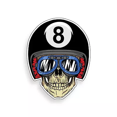 8 Ball Skull Sticker Biker Motorcycle Gas Tank Car Cup Window Bumper Vinyl Decal • $2.95