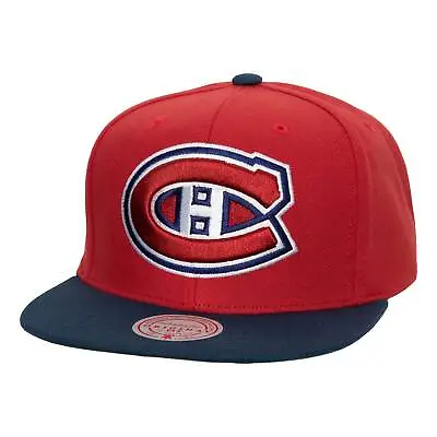 Men's Mitchell & Ness Red Montreal Canadiens Core Team Ground 2.0 Snapback Hat • $31.99