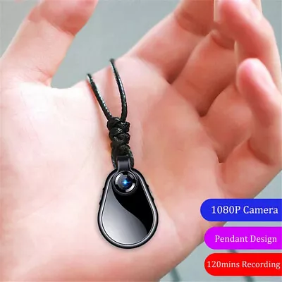 $34.99 • Buy Small HD 1080P Wearable Mini Camera Video Voice Recorder Necklace Support Hidden