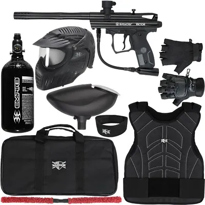 Kingman Spyder Victor Level 2 Protector Paintball Gun Kit - L/XL - Black • $222.59