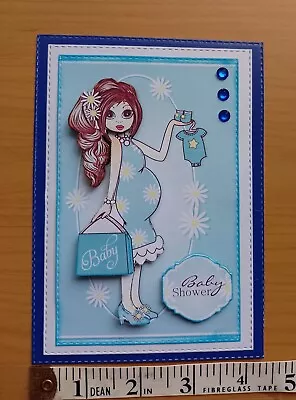 Handmade BABY SHOWER Card Topper (Blue/boys) • £0.50