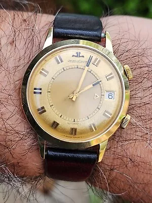 Jaeger-LeCoultre Memovox Jumbo 37 Mm Cal.825 18k Gold/SS Date Alarm Rare C/PICS. • $62