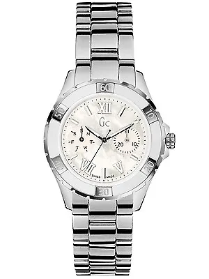 New-guess Collection Silver Swiss Made Sport Xl-s Glam Men's Mop Watch X7001l1s • £307.45