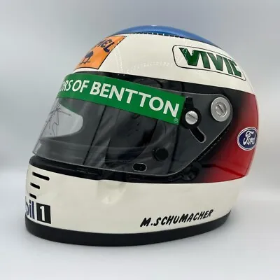 Michael Schumacher SIGNED Replica 1992 Benetton Ford F1 Helmet - Real Arai SA85 • $3950