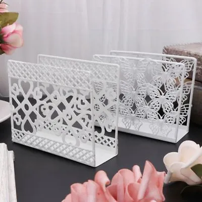 Metal Napkin Serviette Holder Dispenser Paper Tissue Rack Home Table Party Decor • £6.22