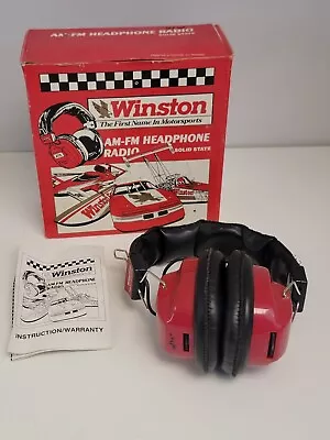 Winston Motorsports AM FM Headphone Radio Red Nascar Vintage SOLID STATE New • $12