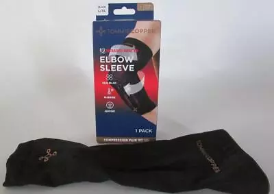 Tommie Copper Infrared Infused Black Elbow Sleeve 1 Pack  L/XL • $15.59