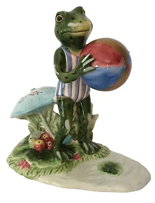 Lilly Pad Lane  ~ Frog Ornament ~ By Crystal Clear  Holding A Beach Ball ~boxed • $29.99