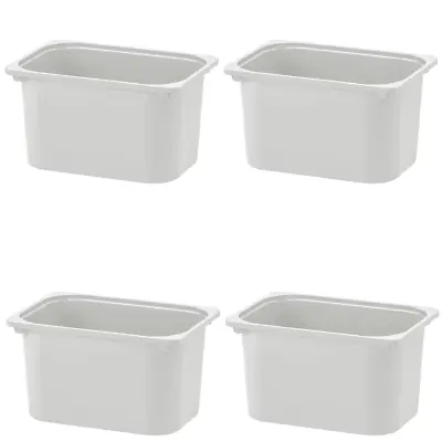 4× IKEA Grey TROFAST Plastic Storage Unit Boxes Kids Toys Play Boxes 42x30x23 Cm • £31.65