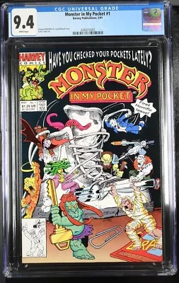 MONSTER IN MY POCKET #1 CGC 9.4 NM Harvey Comics 1991 KEY FIRST APPEARANCE! • $299.95