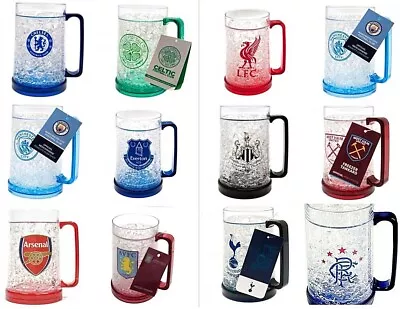 OFFICIAL FOOTBALL CLUB - FREEZER MUG Plastic Pint Beer Tankard Drinks Gift Mug • £12.55