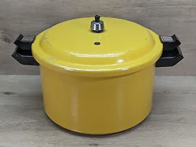 Vtg Presto Pressure Cooker/Canner - Model 02/CAA12H - 12 Quart - Harvest Yellow • $44.95