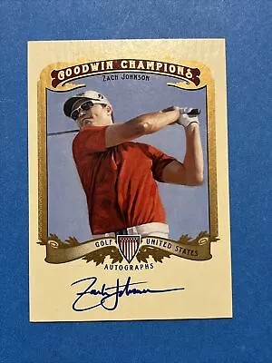 2012 Upper Deck Goodwin Champions Auto Zach Johnson #A-ZJ Auto. Beautiful Auto! • $46