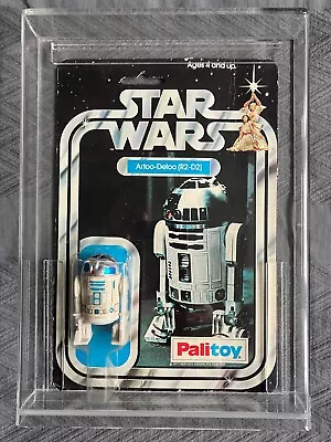 Star Wars R2-D2 Palitoy 12A Back 1977 *Cut Bubble/footer* + GW Acrylic Case • £300