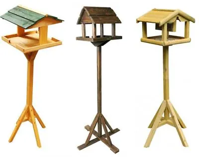 £22.99 • Buy New Traditional Wooden Bird Table Feeder Seed Nuts Suet Fat Ball Feeding Station