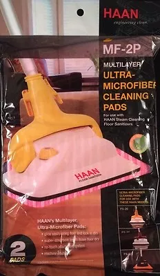 Haan MF-2P Multilayer Washable Cleaning Microfiber Pads 2 Pink Pads MF2P New • $20.99