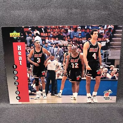 1993-94 Upper Deck Basketball # 223 Miami Heat Schedule • $2.99