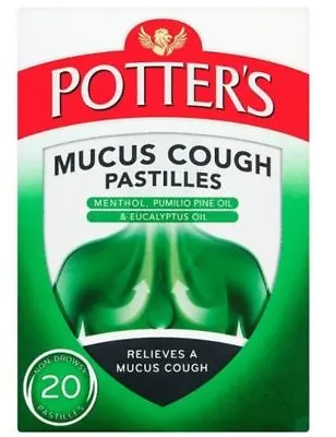 £5.95 • Buy Potters Mucus Cough Pastilles - Pack Of 20