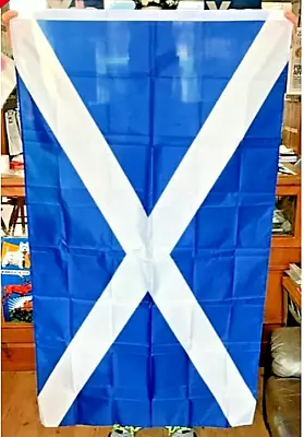 SCOTTISH SALTIRE 5x3 FLAG - BRAND NEW -~** NOW ONLY £5.95**~ • £5.95