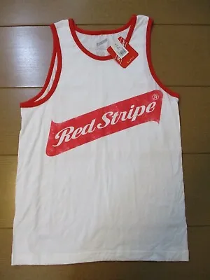 Red Stripe Jamaican Beer Old School Ringer T-Shirt Sleeveless Tank Top Men S • $20