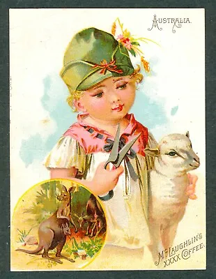 1890s AUSTRALIA McLaughlin COFFEE Card K66 CHILDREN Of DIFFERENT NATIONS Rare • $24.99