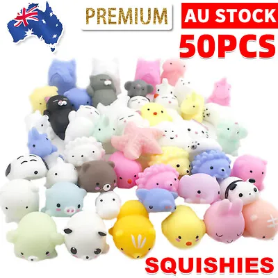 $18.58 • Buy 50Pcs Mochi Squishy Toys Kids Party Favors Kawaii Mini Squishies Stress Favours