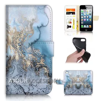 ( For IPhone 7 Plus ) Wallet Flip Case Cover AJ21411 Marble Pattern • $12.99