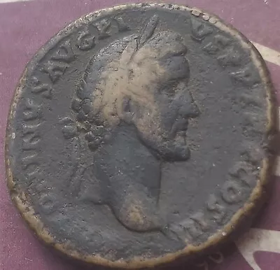 Metal Detecting Find Roman Sestertius Antoninus Pius • £29.99