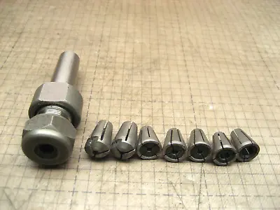 7 Small 1/2  E Collet W/Chuck Holder Tapper Shank Lathe Mill Watchmaker Tools • $33.75