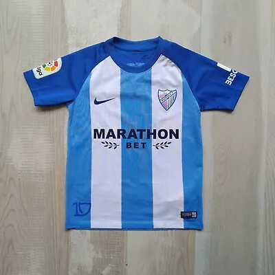 Malaga Home Football Shirt 2017 - 2018 Nike 832987-413 Young Size 6-8 YRS XS • $17