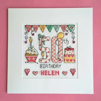 £9.99 • Buy Happy 50th Birthday Cross Stitch Card Kit