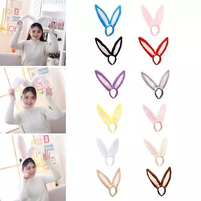 Plush Bunny Ear Headband Hair Accessories Headwear For Halloween Adults • £6.01