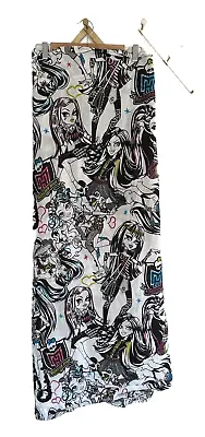 Monster High Twin Flat Bed Sheet Fabric Doll Mattel 2012 Craft Project ** • $19.99