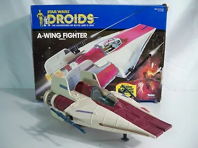 K23i00007 A-WING FIGHTER W/ BOX COMPLETE STAR WARS DROIDS 1985 VINTAGE KENNER • $1399.99