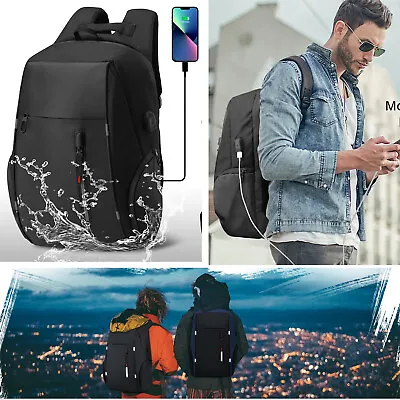 $23.93 • Buy Laptop Backpack USB Charging Port Business Computer Backpacks School Bookbag USA