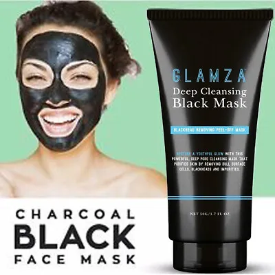 Charcoal Black Face Mask Blackhead Remover Peel Off Facial Cleansing Mask 50gm • £3.99