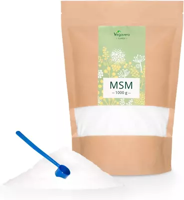 Pure MSM Powder Vegavero® | 1 KG | Distilled Organic Sulphur 1 Kg (Pack Of 1) • £29.80