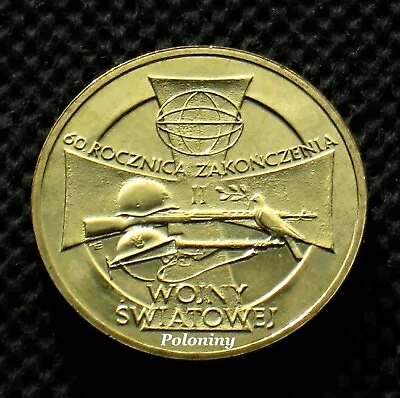 COIN OF POLAND - 60th ANNIVERSARY OF THE ENDING OF WORLD WAR II (MINT) • $2.95