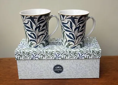 Set Of 2 William Morris Willow Bough Fine China Mugs • £12