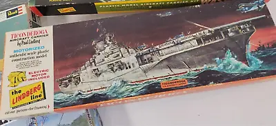 Rare Lindberg WWII Aircraft Carrier Motorized USS TICONDEROGA #733M~SEALED PARTS • $49.99