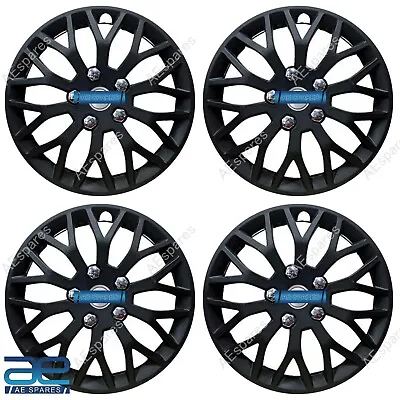 4 Pieces New Wheel Hub Caps Cover Plastic Black 121314  For Cars Universal • $150.78